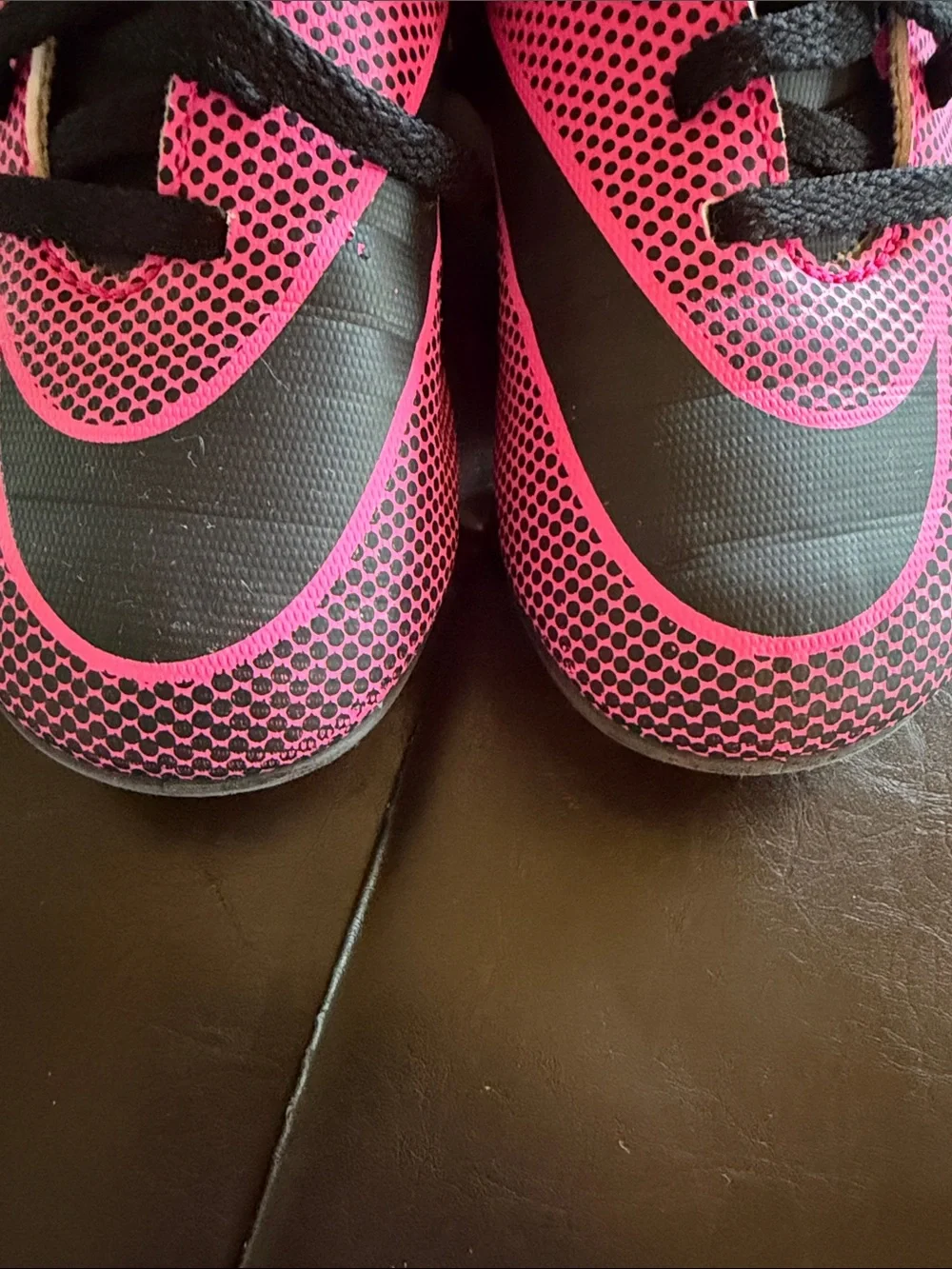 Nike Kids Hot Pink and Black Cleats